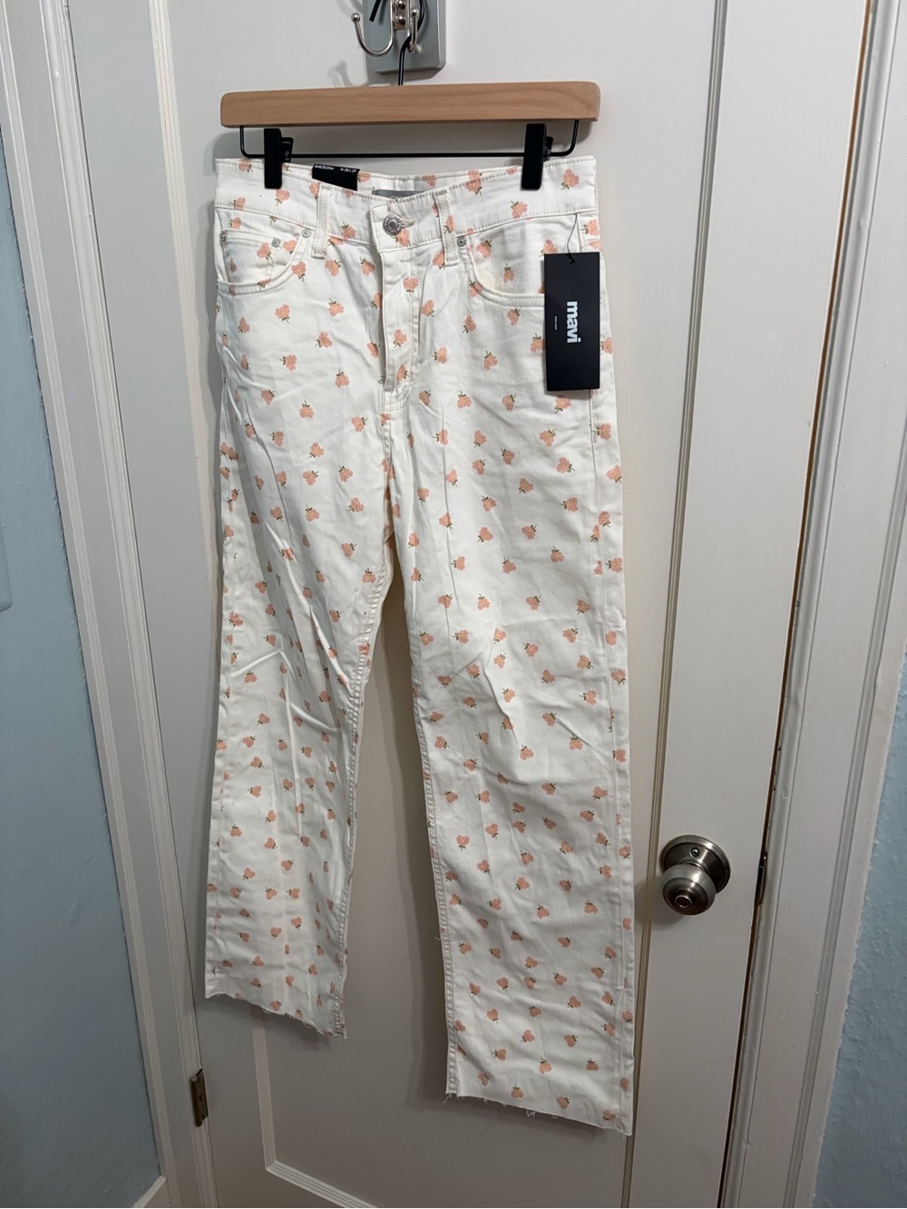 NWT Mavi Barcelona High-Rise Wide Leg Jeans Floral Print W28 L29